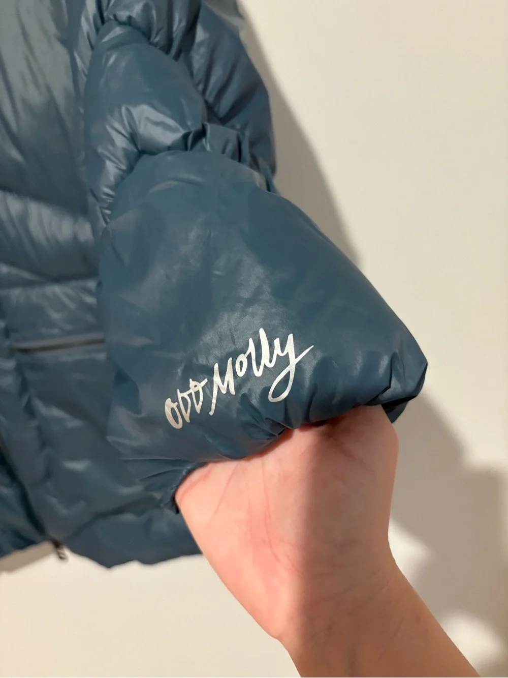 Odd Molly Karlee zip up puffer winter jacket blue size 4